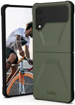 UAG Designed for Samsung Galaxy Z Flip 4 Case 2022 Green Olive Civilian Sleek Ultra-Thin Shock-Absorbent Protective Cover by URBAN ARMOR GEAR