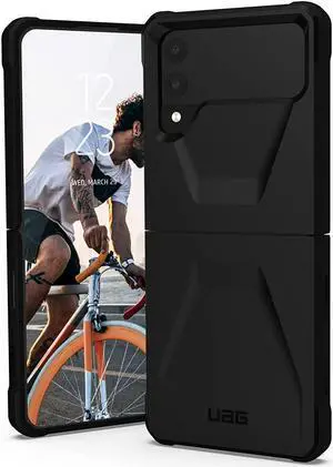 UAG Designed for Samsung Galaxy Z Flip 4 Case 2022 Black Civilian Sleek Ultra-Thin Shock-Absorbent Protective Cover by URBAN ARMOR GEAR