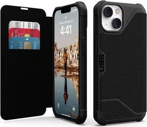 UAG Designed for iPhone 14 Case Kevlar Black 6.1" Metropolis Folio Flip Wallet Rugged Protective Cover with Card Holder Magnetic Closure Compatible with Wireless Charging by URBAN ARMOR GEAR UAG Designed for iPhone 14 Case Kevlar Black 6.1" Metropolis Folio Flip Wallet Rugged Protective Cover with Card Holder Magnetic Closure Compatible with Wireless Charging by URBAN ARMOR GEAR