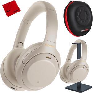 Sony WH1000XM4/S Wireless Noise Cancelling Headphones, Silver Pro Stand Kit