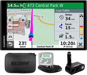 Garmin Drivesmart 65T GPS Navigator () + Universal Bundle + Case, Car Socket