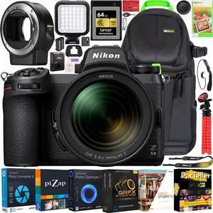 Nikon Z6II Mirrorless Camera FX Full Frame Kit Body + 24-70mm Lens FTZ Adapter Bundle Nikon Z6II Mirrorless Camera FX Full Frame Kit Body + 24-70mm Lens FTZ Adapter Bundle