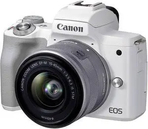 Canon EOS M50 Mark II + EF-M 15-45mm is STM Kit White
