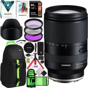 Tamron 28-200mm F2.8-5.6 Di III RXD A071 Lens for Sony E-Mount Mirrorless Camera Bundle
