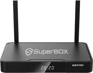 Superbox S2 Pro Media Player, 6K Android 9.0 TV Dual-Band Wi-Fi 2.4G/5G Compatible - 2021
