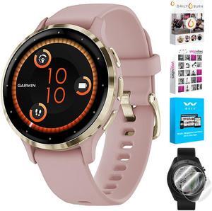 Garmin Venu 3S GPS Smartwatch Gold Steel Bezel w/ Dust Rose Case + Accessories Kit Garmin Venu 3S GPS Smartwatch Gold Steel Bezel w/ Dust Rose Case + Accessories Kit