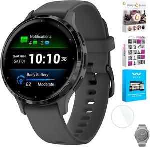 Garmin Venu 3S Fitness GPS Smartwatch Steel Bezel w/ Pebble Gray Case + Accessories Kit Garmin Venu 3S Fitness GPS Smartwatch Steel Bezel w/ Pebble Gray Case + Accessories Kit