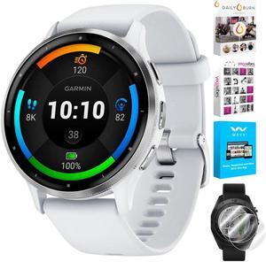 Garmin Venu 3 GPS Smartwatch Silver Steel Bezel w/ Whitestone Case +Accessories Kit Garmin Venu 3 GPS Smartwatch Silver Steel Bezel w/ Whitestone Case +Accessories Kit