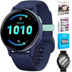Garmin 010-02862-12 Vivoactive 5 Fitness Smartwatch, Navy w/ Accessories Kit