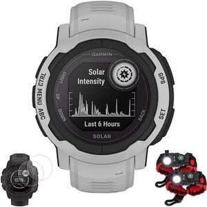 Garmin Instinct 2 Solar 45mm GPS Smartwatch Mist Gray  Accessories Bundle