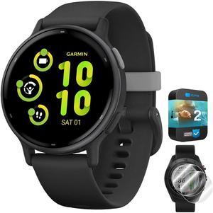 Garmin 010-02862-10 Vivoactive 5 Fitness Smartwatch, Black w/ Warranty Bundle