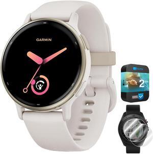 Garmin 010-02862-11 Vivoactive 5 Fitness Smartwatch, Ivory w/ Warranty Bundle
