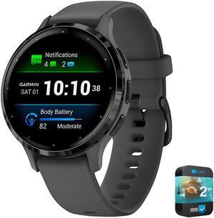 Garmin Venu 3S Fitness GPS Smartwatch Steel Bezel w/ Pebble Gray Case + Warranty Kit Garmin Venu 3S Fitness GPS Smartwatch Steel Bezel w/ Pebble Gray Case + Warranty Kit