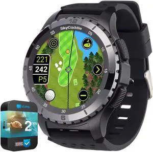 SkyCaddie Golf GPS Watch with Ceramic Bezel Black with 2 Year Extended Warranty
