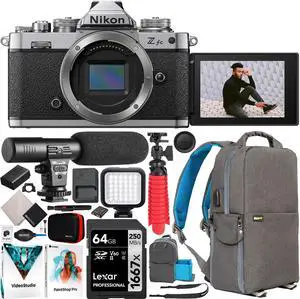 Nikon Z fc DX-Format Mirrorless Camera Body Black Bundle + Photography Accessories Kit