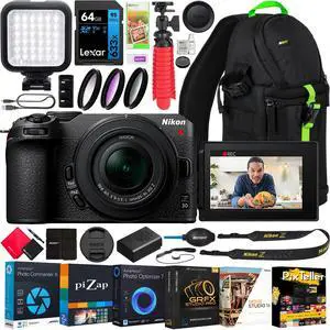 Nikon Z30 Mirrorless Camera Body 4K UHD + NIKKOR Z DX 16-50mm F3.5-6.3 VR Lens Bundle Nikon Z30 Mirrorless Camera Body 4K UHD + NIKKOR Z DX 16-50mm F3.5-6.3 VR Lens Bundle