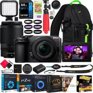 Nikon Z30 Mirrorless Camera with 2 Lens Kit NIKKOR Z DX 16-50mm VR +50-250mm VR Bundle