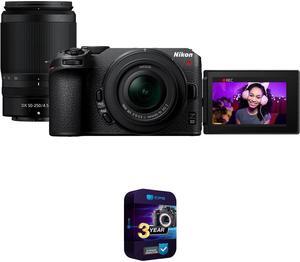 Nikon Z30 Mirrorless Camera w/16-50mm VR & 50-250mm VR Lens + 3 Year Extended Warranty