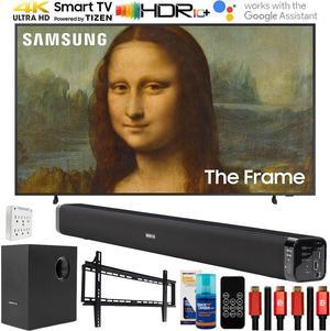 Samsung 55" The Frame QLED 4K UHD Smart TV 2022 with Deco Gear Home Theater Bundle
