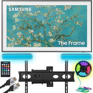 Samsung 32 The Frame QLED HDR 4K Smart TV 2023 w Monster TV Wall Mount Kit