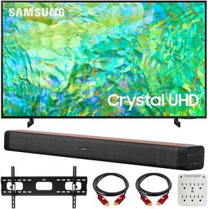Samsung 43 Crystal UHD 4K Smart TV w Deco Home 60W Soundbar Bundle 2023 Model