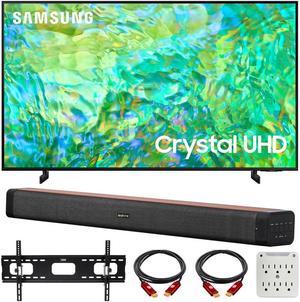 Samsung 55 Crystal UHD 4K Smart TV w Deco Home 60W Soundbar Bundle 2023 Model