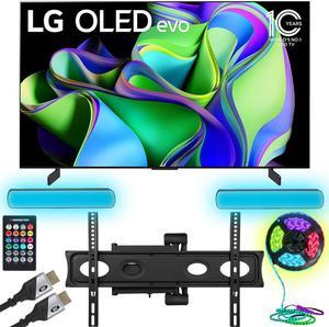 LG OLED evo C3 55 HDR 4K Smart OLED TV 2023 w Monster TV Wall Mount Kit