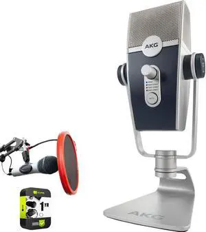 AKG Lyra USB Microphone Ultra-HD Quality + Microphone Wind Screen and Warranty