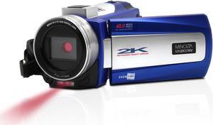 Minolta MN2K50NV 2.7K Quad HD / 48 MP IR Night Vision Camcorder (Blue)