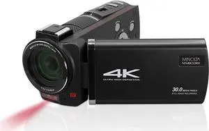 Minolta MN4K30NV 4K Ultra HD 30 MP Night Vision Camcorder, Black