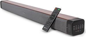 Deco Gear 60W 2.0 Channel Soundbar with Built-in Dual Subwoofers and Four 2.5" Drivers