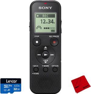 Sony PX370 Digital Voice Recorder with USB + 32GB Card + Microfiber Cleaning Cloth