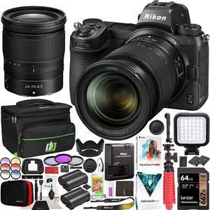 Nikon Z7II Mirrorless Camera Body Full Frame FX-Format + 24-70mm f/4 S Lens Kit Bundle