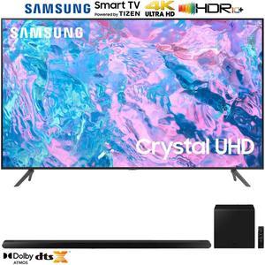 Samsung UN55CU7000 55 Crystal UHD 4K Smart TV 2023 w 321ch Soundbar Black