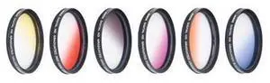Deco Gear 72mm Graduated Color Multicoated 6 Piece Filter Set with Fold Up Pouch