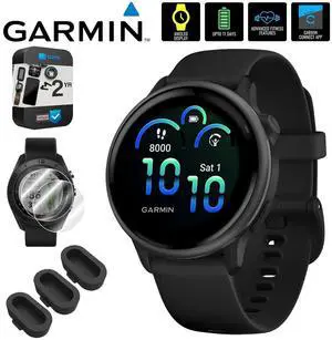 Garmin VIVOACTIVE 6 Health & Fitness GPS Smartwatch, Black + Warranty Bundle Garmin VIVOACTIVE 6 Health & Fitness GPS Smartwatch, Black + Warranty Bundle