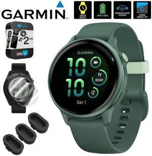 Garmin VIVOACTIVE 6 Health & Fitness GPS Smartwatch, Jasper Green + Warranty Bundle Garmin VIVOACTIVE 6 Health & Fitness GPS Smartwatch, Jasper Green + Warranty Bundle