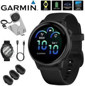 Garmin VIVOACTIVE 6 Health & Fitness GPS Smartwatch, Black + Accessories Bundle Garmin VIVOACTIVE 6 Health & Fitness GPS Smartwatch, Black + Accessories Bundle