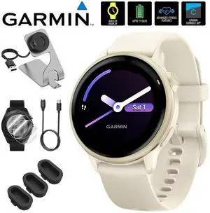 Garmin VIVOACTIVE 6 Health and Fitness GPS Smartwatch, Bone + Accessories Bundle Garmin VIVOACTIVE 6 Health and Fitness GPS Smartwatch, Bone + Accessories Bundle