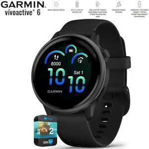 Garmin VIVOACTIVE 6 Fitness GPS Smartwatch Black with Band + 2 Year Warranty Garmin VIVOACTIVE 6 Fitness GPS Smartwatch Black with Band + 2 Year Warranty