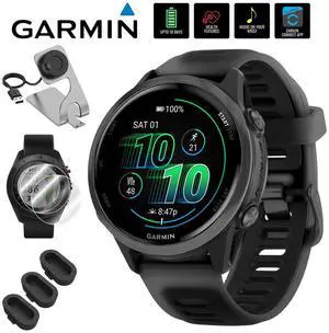 Garmin Forerunner 570 42mm GPS Smartwatch, Aluminum & Black Band + Accessories Bundle Garmin Forerunner 570 42mm GPS Smartwatch, Aluminum & Black Band + Accessories Bundle