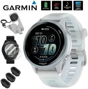 Garmin Forerunner 570 42mm GPS Smartwatch, Aluminum + Accessories Bundle