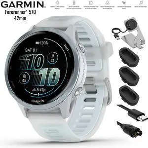 Garmin Forerunner 570 - 42mm GPS Smartwatch Blue Band with Charging Dock Bundle Garmin Forerunner 570 - 42mm GPS Smartwatch Blue Band with Charging Dock Bundle