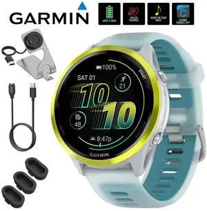Garmin Forerunner 570 47mm GPS Smartwatch, Aluminum + Accessories Bundle