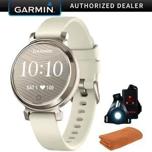 Garmin Lily 2 Smartwatch Cream Gold w/ Coconut Silicone Band + Accessories Bundle Garmin Lily 2 Smartwatch Cream Gold w/ Coconut Silicone Band + Accessories Bundle