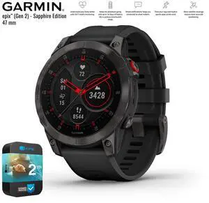 Garmin epix Gen 2 Premium Active Smartwatch 47 mm Black Titanium with 2 Year Warranty