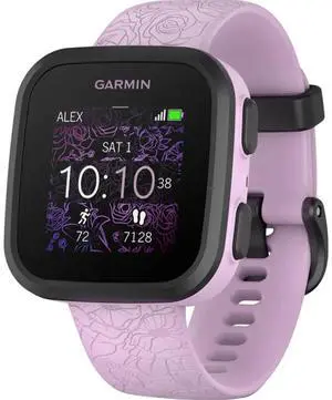Garmin Bounce Kid Smartwatch Two-Way Text & Voice Messaging Location Track Lilac Floral