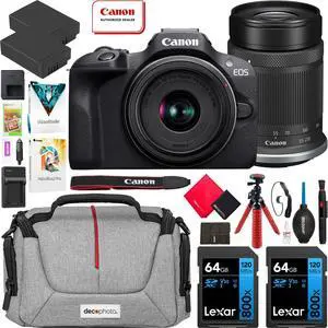 Canon EOS R100 Mirrorless Camera with 2 Lens Kit 18-45mm & 55-210mm Essential Bundle