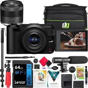Canon EOS R50 V Mirrorless Camera for Content Creators + 14-30mm Lens 6895C012 Bundle