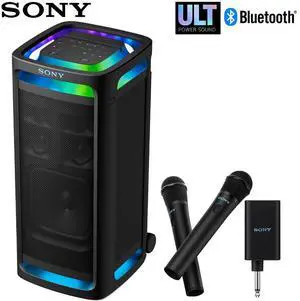 Sony ULT Tower 9 B.tooth Karaoke Party Speaker with Handle & Wheels + Mic Bundle